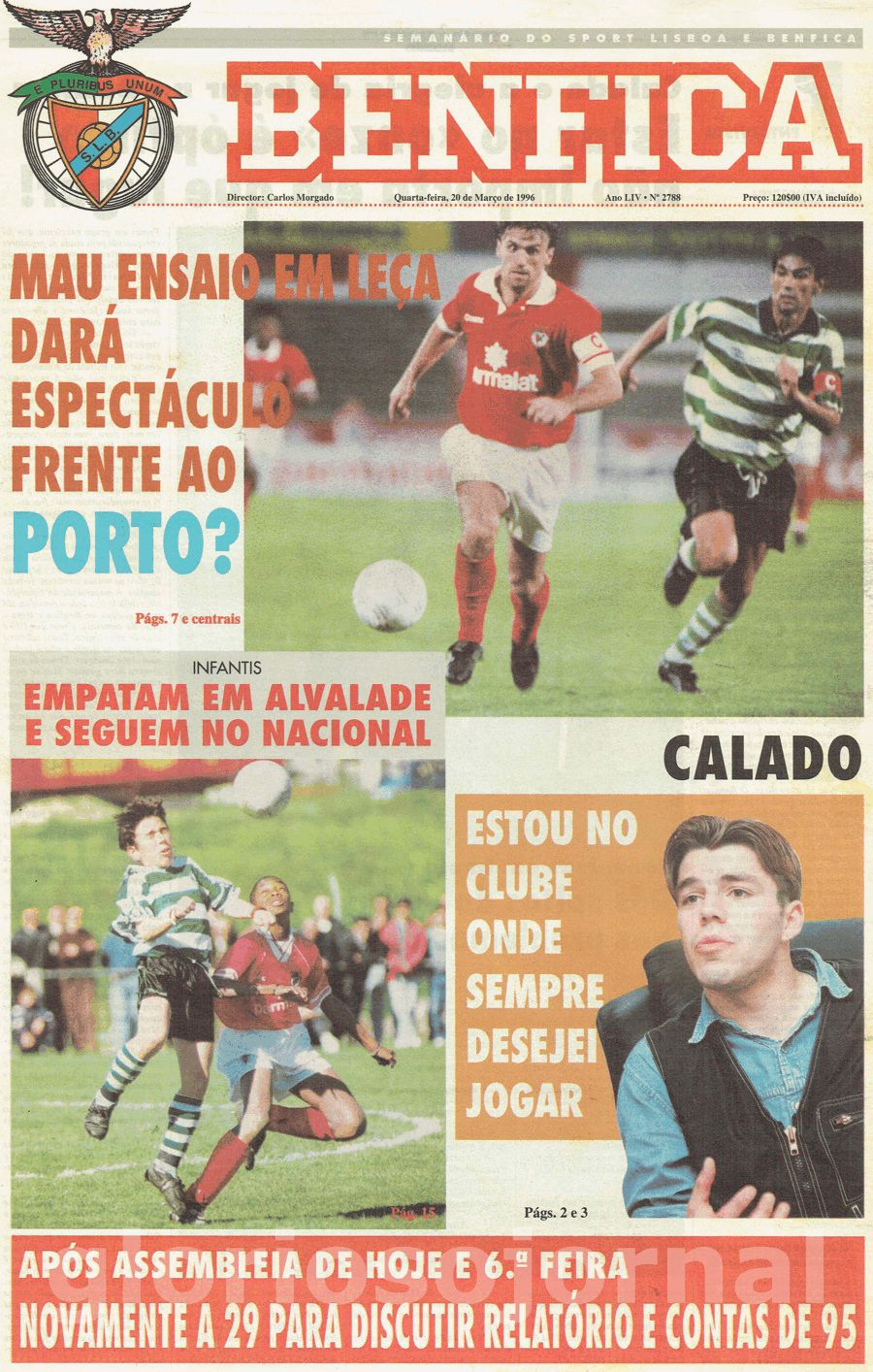 jornal o benfica 2788 1996-03-20